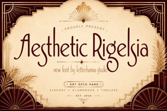 Aesthetic Rigelsia: A Modern Font with Art Deco Soul