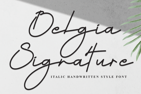 Belgia Signature: An Italic Handwritten Font for Modern Luxury