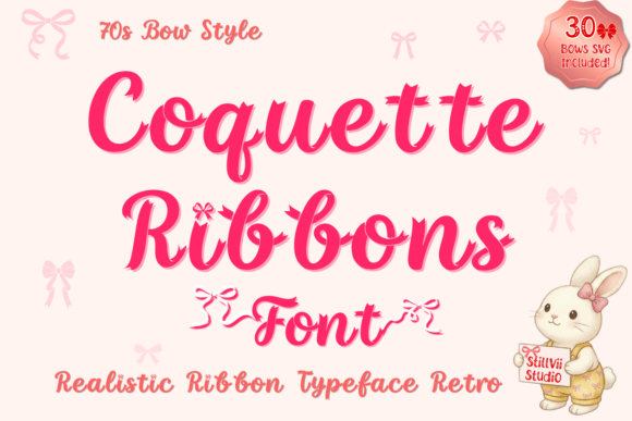 Coquette Ribbon: The Satin Bow Font That Weaves Elegance