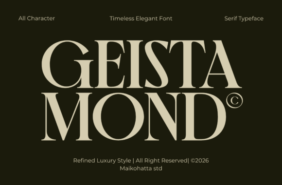 Geista Mond: The Serif Font That Redefines Modern Luxury