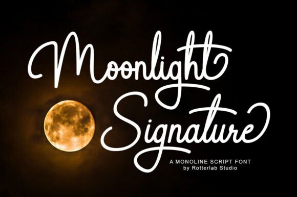 Moonlight Signature: The Monoline Script for Modern Branding