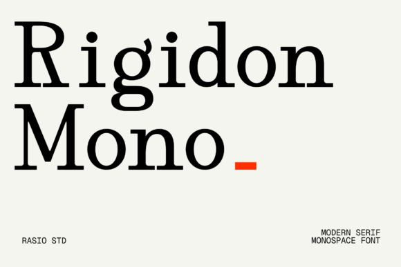 Rigidon Mono: The Architectural Serif for Modern Grids