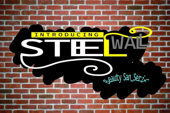 Steel Wall: Commanding Attention with Bold, Heavy Typography